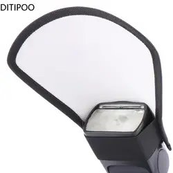 2-in-1 Silver/White Camera Flash Diffuser Double-sided Flash Softbox Photo Light Reflector For Cameras difusor flash