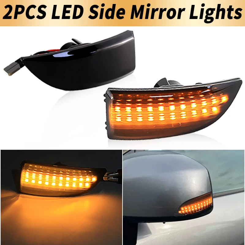 2 قطعة LED ديناميكية بدوره أضواء الإشارة مصابيح مرآة جانبية Canbus لرينو جراند سينيك III 09-15 ميجان MK3 08-16 اكسسوارات السيارات #1