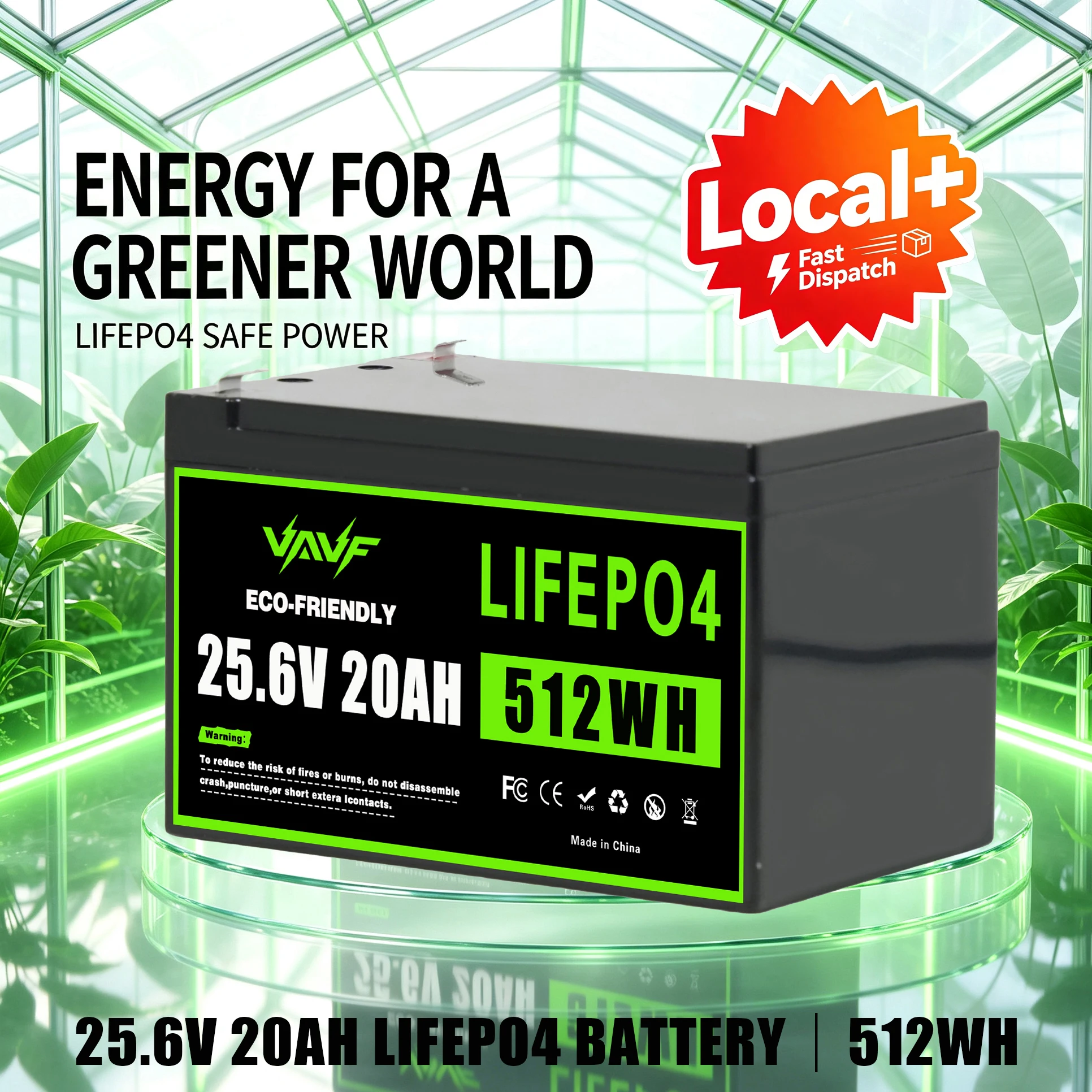 20000mAh 24V LiFePO4 Batteriepack mit BMS-Schutz, wiederaufladbar, Versand aus EU-Lager für Off-Grid-Solargenerator, Wohnmobil, Angelboot, Überwachungskamera, Sprühgerät, Roboter-Mähsystem
