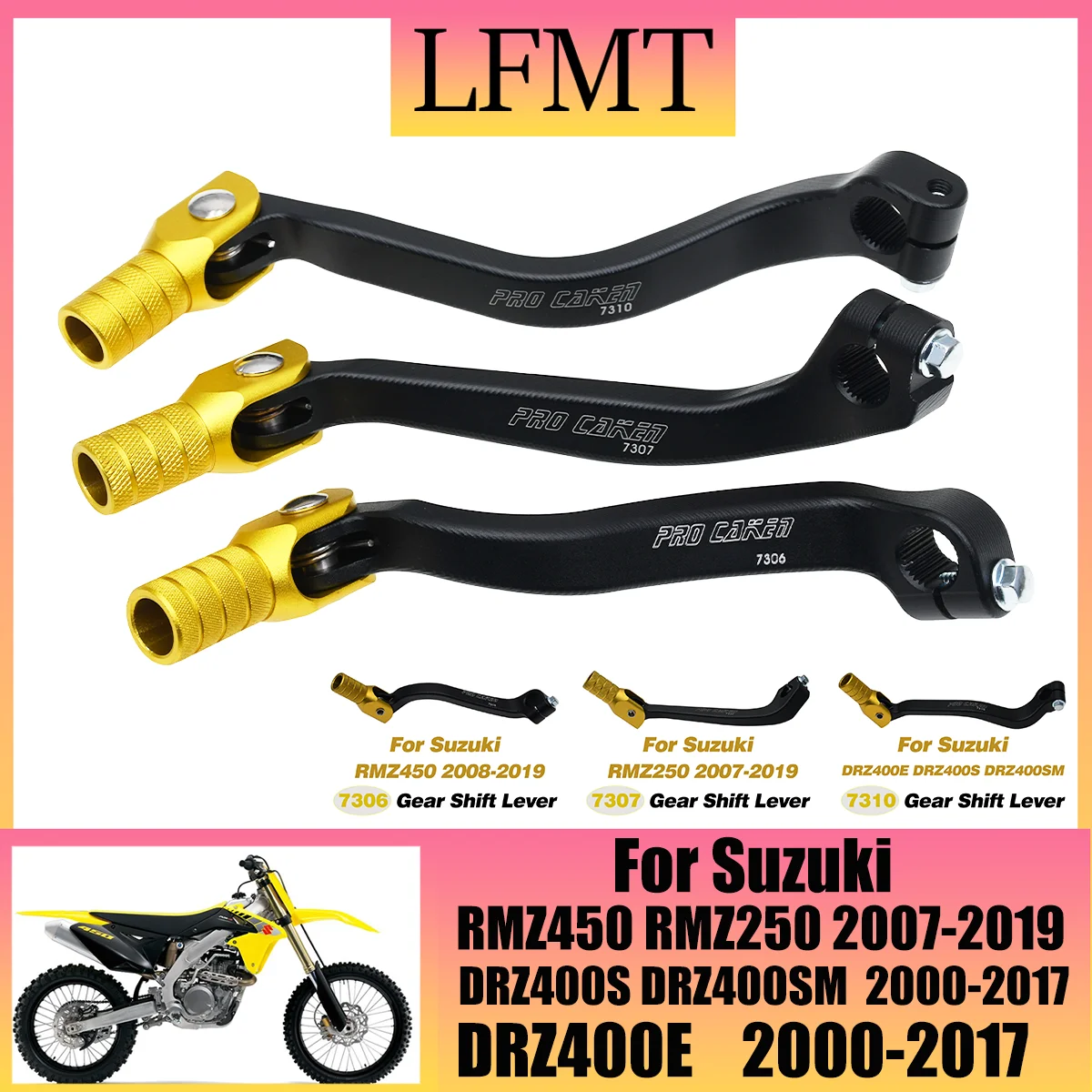 

For Suzuki RMZ250 RMZ450 RMZ 250 450 400 DRZ400S DRZ400E DRZ400SM 2000-2019 Motocross CNC Folding Gear Shift Shifter Lever Pedal