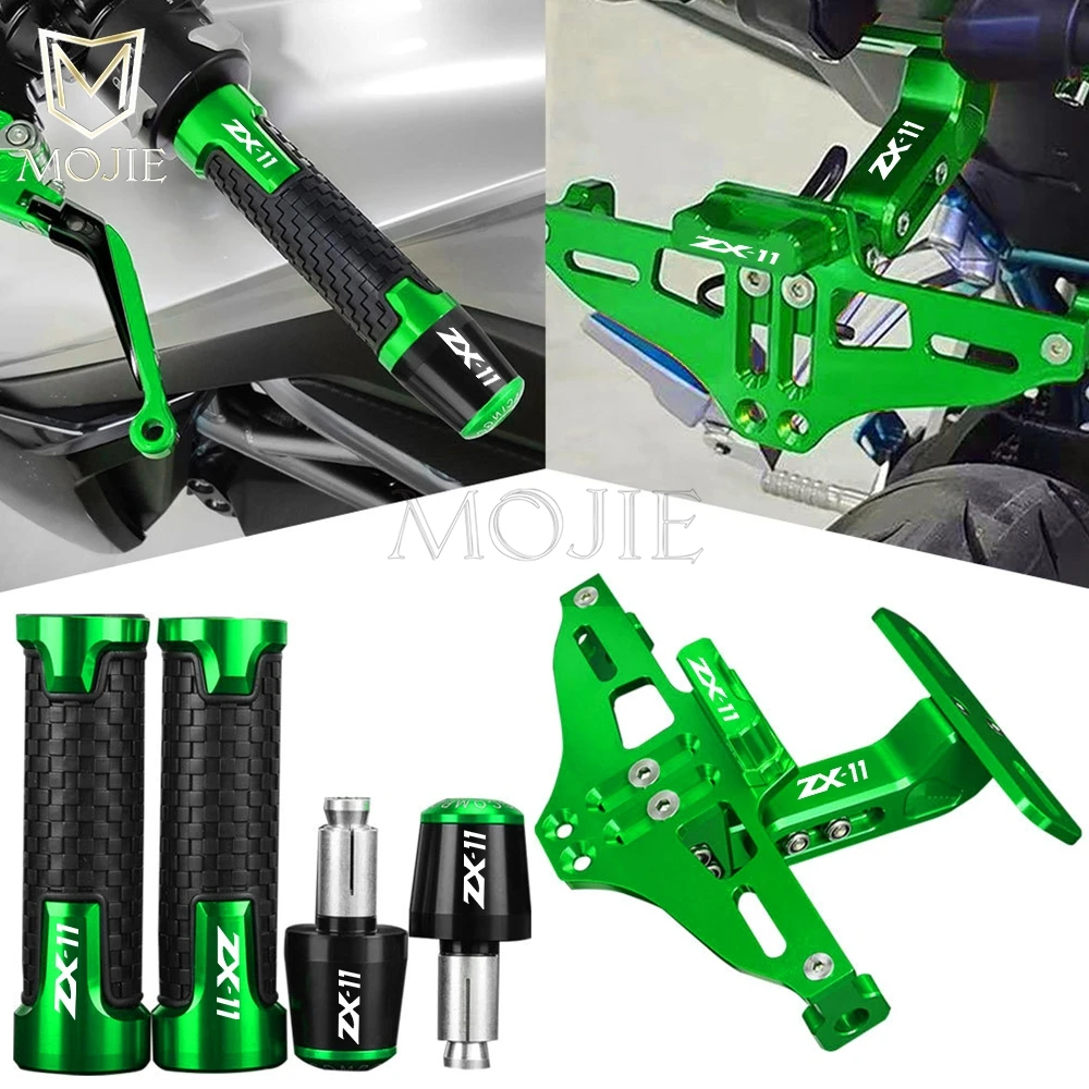 

Motorcycle License Plate Holder Bracket LED Lights Handlebar Grips Ends For KAWASAKI ZX11 ZX-11 1990 1991 1992 1993 1994-2001