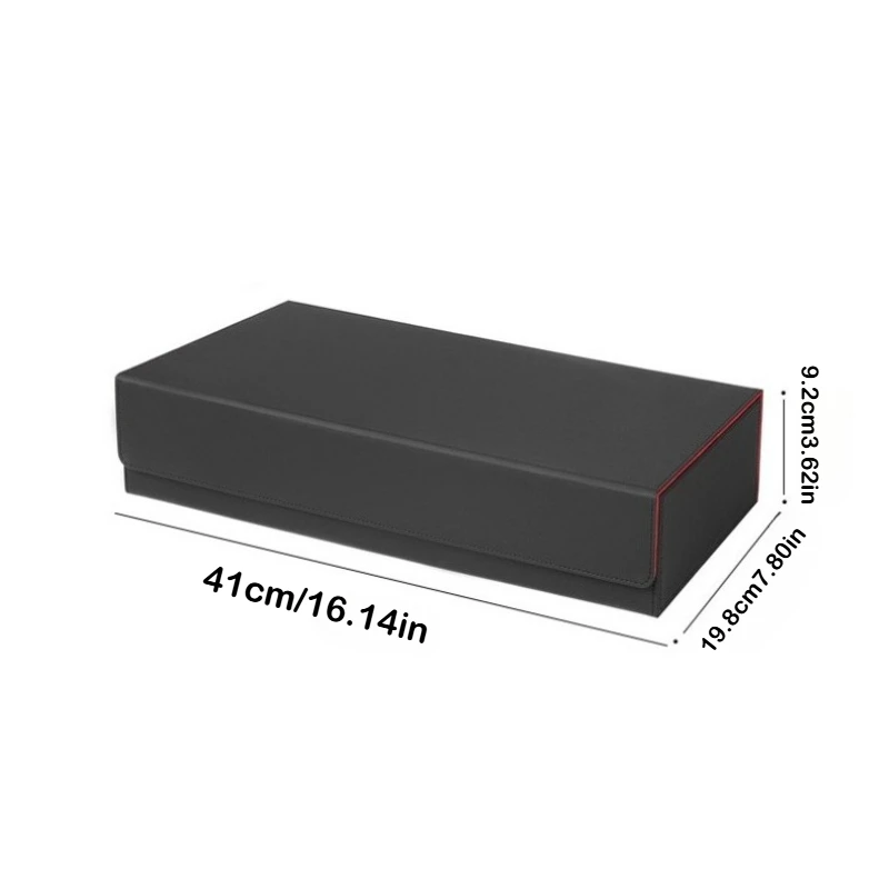 Large-Capacity 600+ Single Box Magnetic Card Holder for Board Games with Connected Lid Durable Storage Case Safeguard Collection