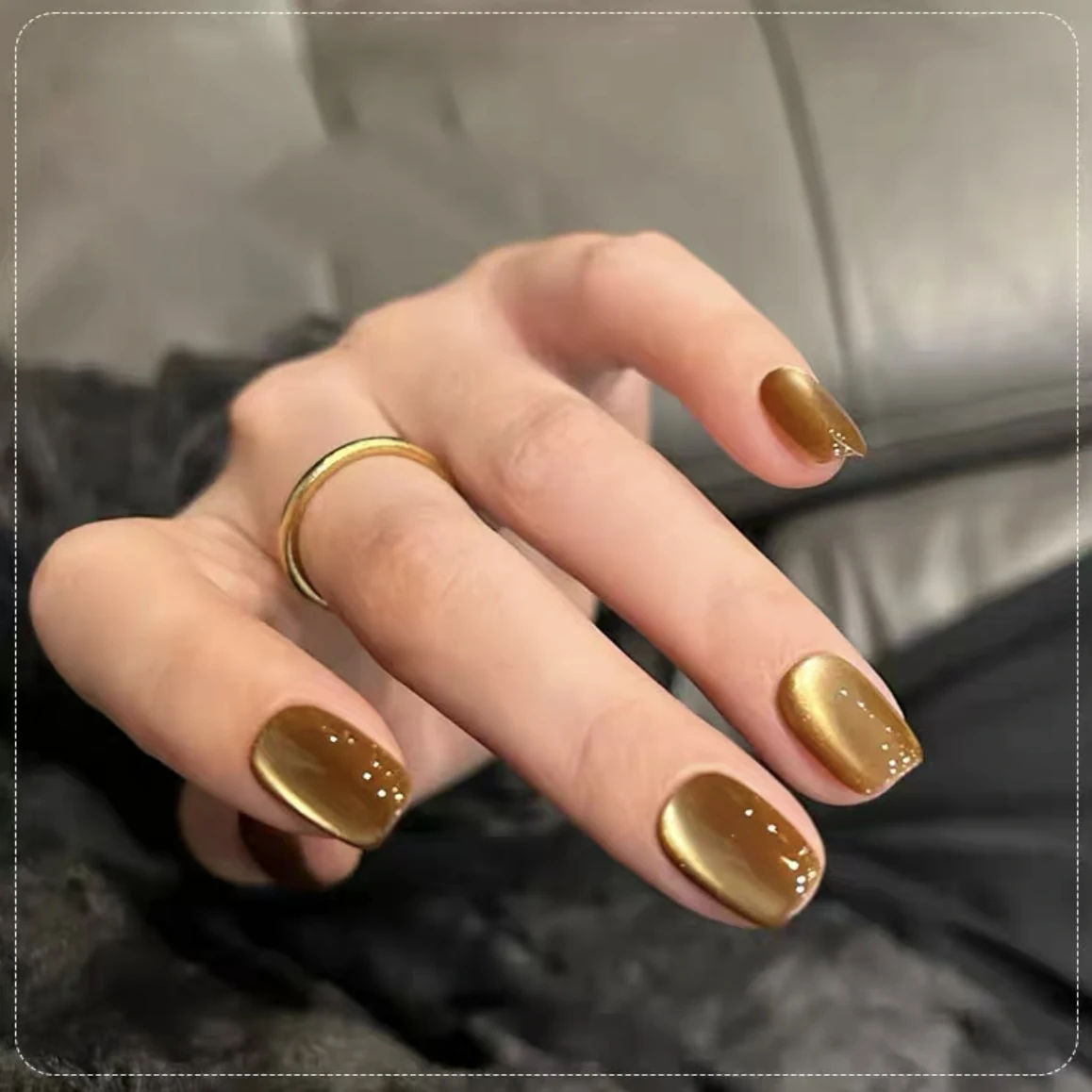 SHAKA 10ML 6 colori arancioni unghie dorate autunno e inverno sbiancamento perline di vetro cat eye gel smalto per unghie forniture per unghie nail art