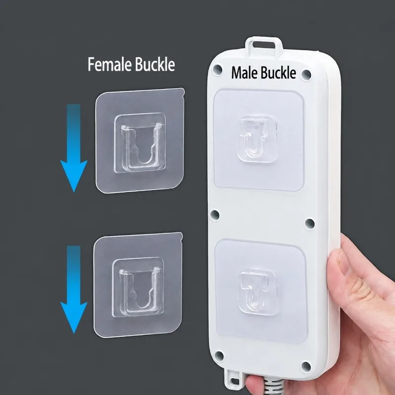 Double-Sided Self Adhesive Wall Hooks Strong Sticky Transparent Traceless Kitchen Bedroom Wall Hook Storage Holders Wholesale