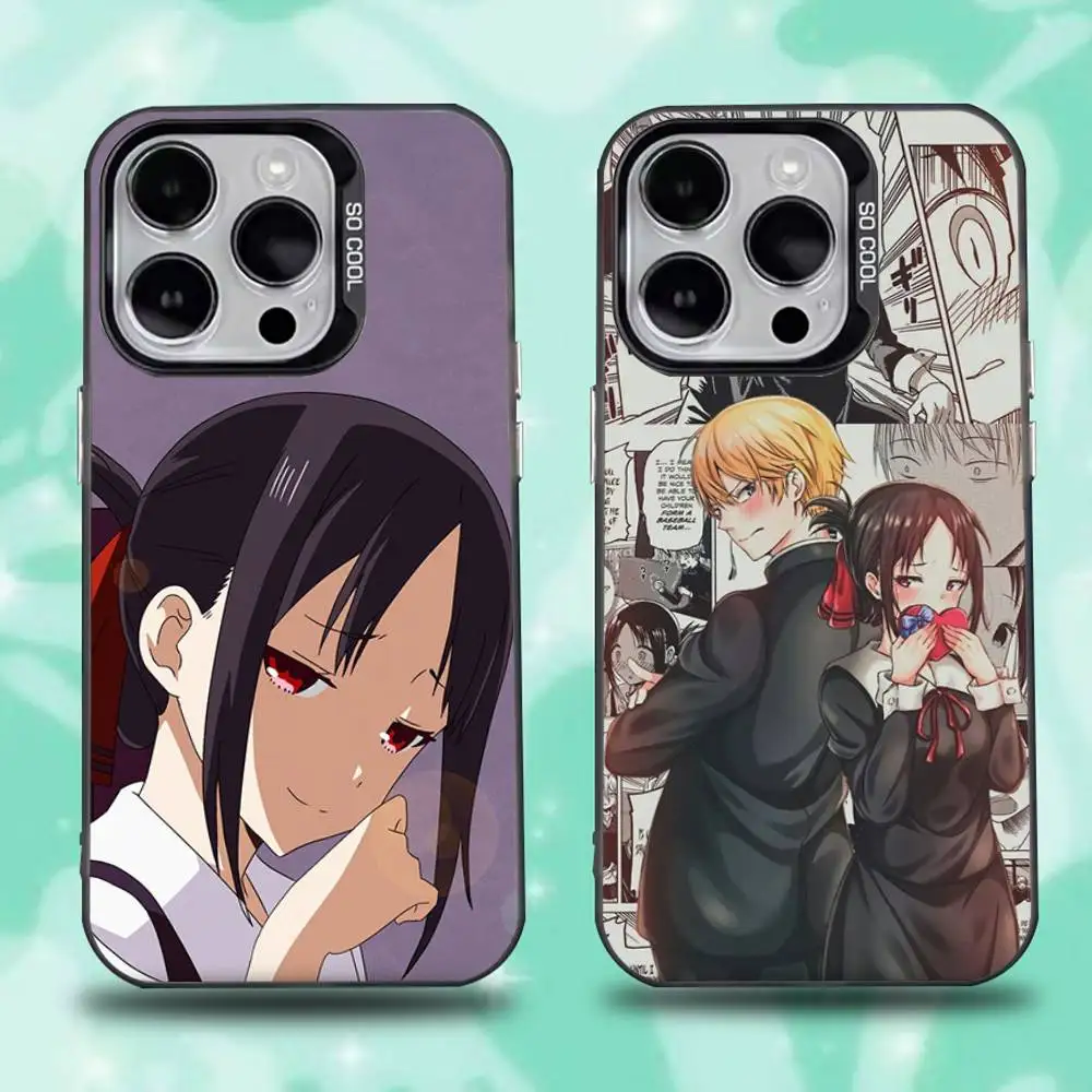 

Kaguya Love Is War Phone Case For iPhone 16,15,14,13,12,11,Pro,Max,Plus,Mini,XS,SE Anti Fall Black Matte Hard Bumper