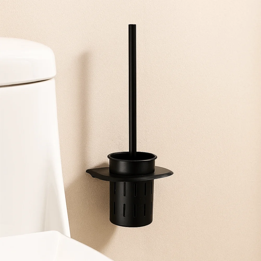 

Настенный набор щеток для унитаза, нержавеющая дышащая щетка для чистки унитаза, длинная ручка, неперфорированная щетка для чистки ванной комнаты