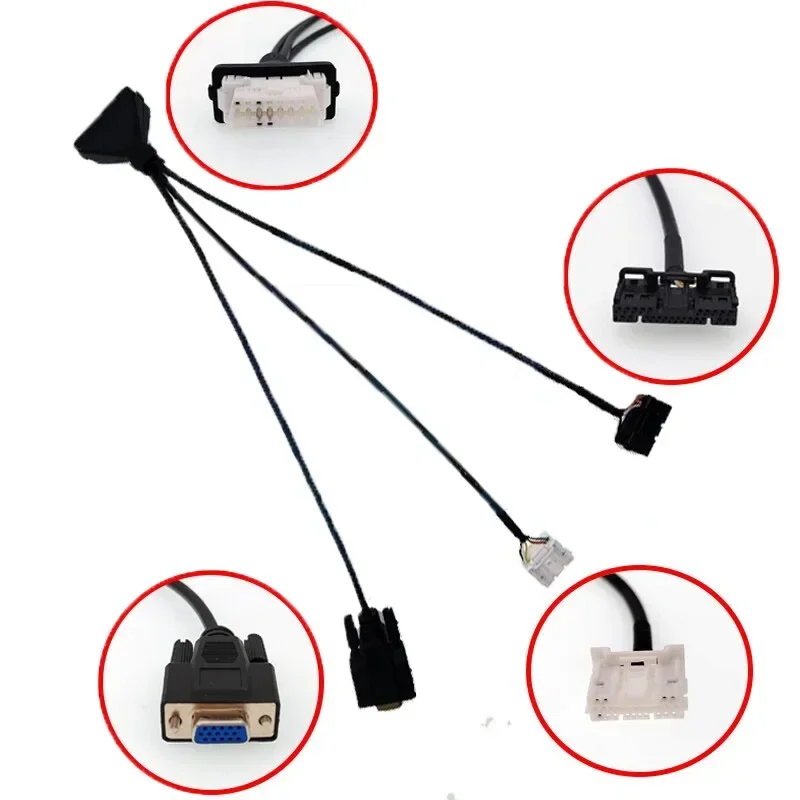 For Toyota 2in1 4A and 8A 4A+8A Auto Smart Card Without Pass Word Wire Harness OBD Cable for OBDSTAR X300 Autel 808 GBOX DP PAD2