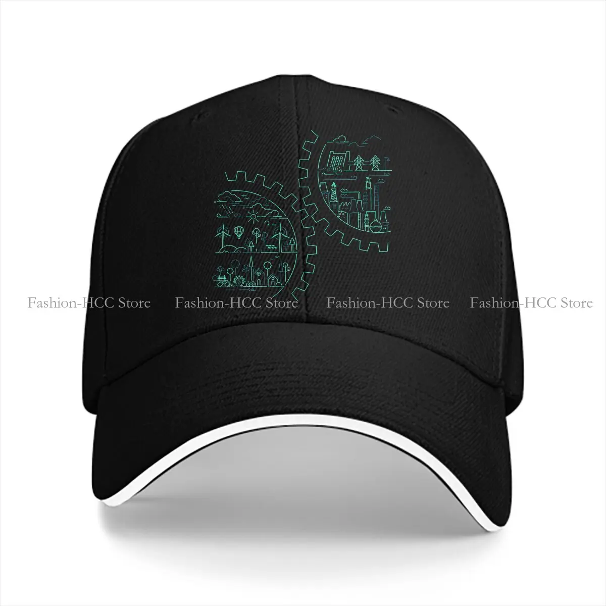 Engineering Green Energy Ecology System Baseball Cap Men Hats Protection Snapback Environmental Protection and Technology Caps