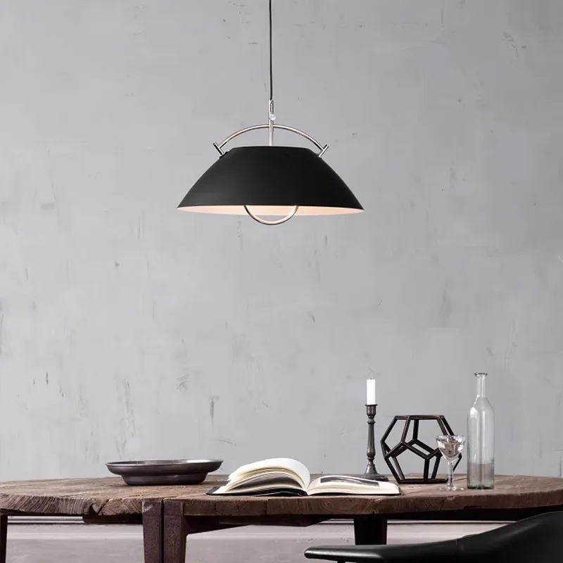 Denemarken Zwart/wit Rotundity Smeedijzeren LED Plafond Hanglampen Moderne Woonkamer Slaapkamer Restaurant Keuken Hanglampen