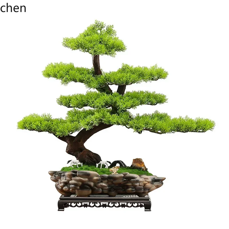 FZ نبات أخضر صناعي مزيف بونساي مدخل المنزل مكتب سطح المكتب زينة زخرفية #3