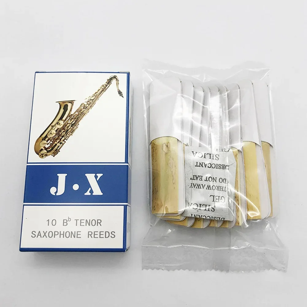 10 Pcs Saxophone Reeds Strength 2.5 For Alto Soprano Tenor Sax Clarinet Reed Professional Beginner Sax Accessories             .