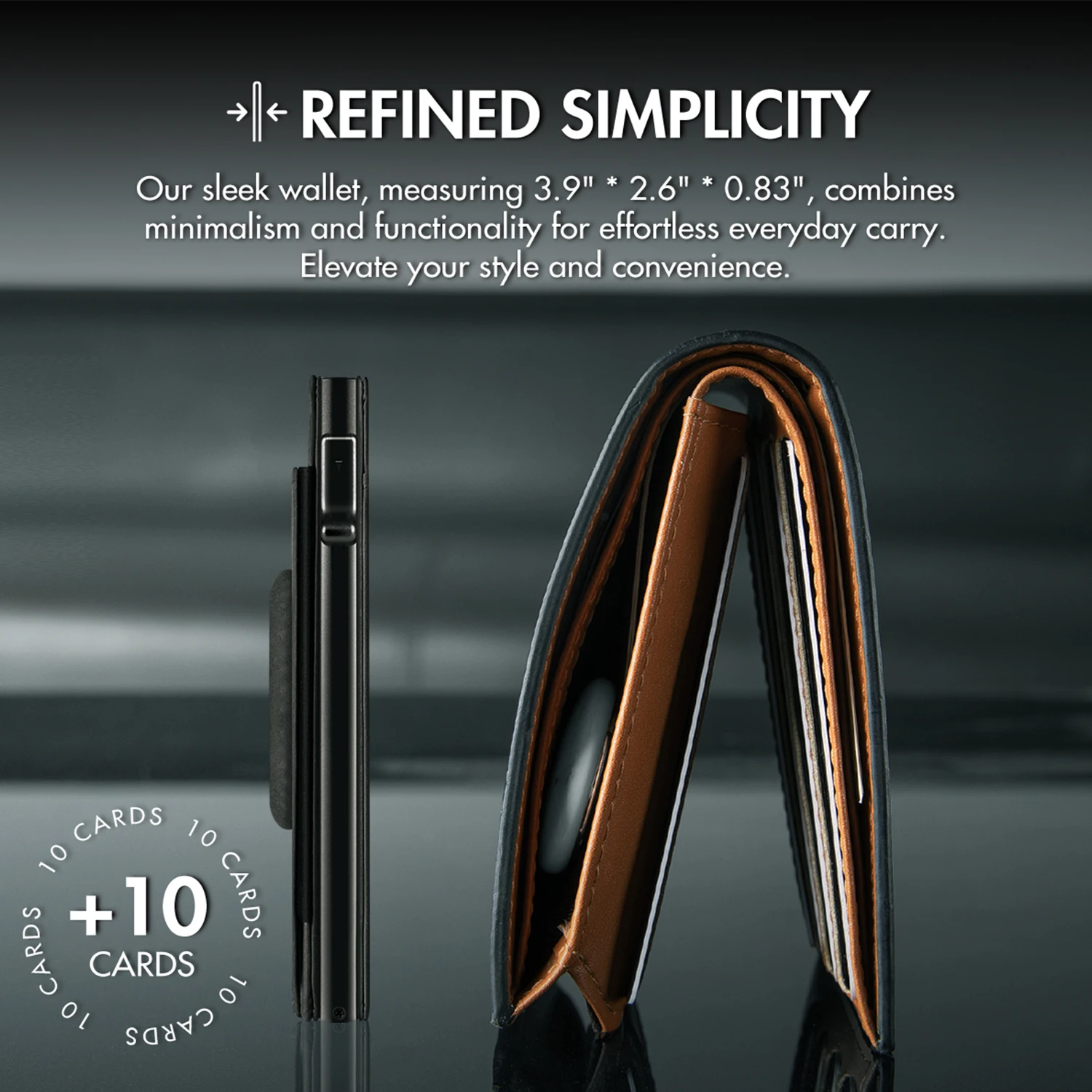 

IWANTIT Leather Card Wallet for Men Women - [5 Static + 1 Elastic Slot] Flip Card Holder | Slim RFID Blocking