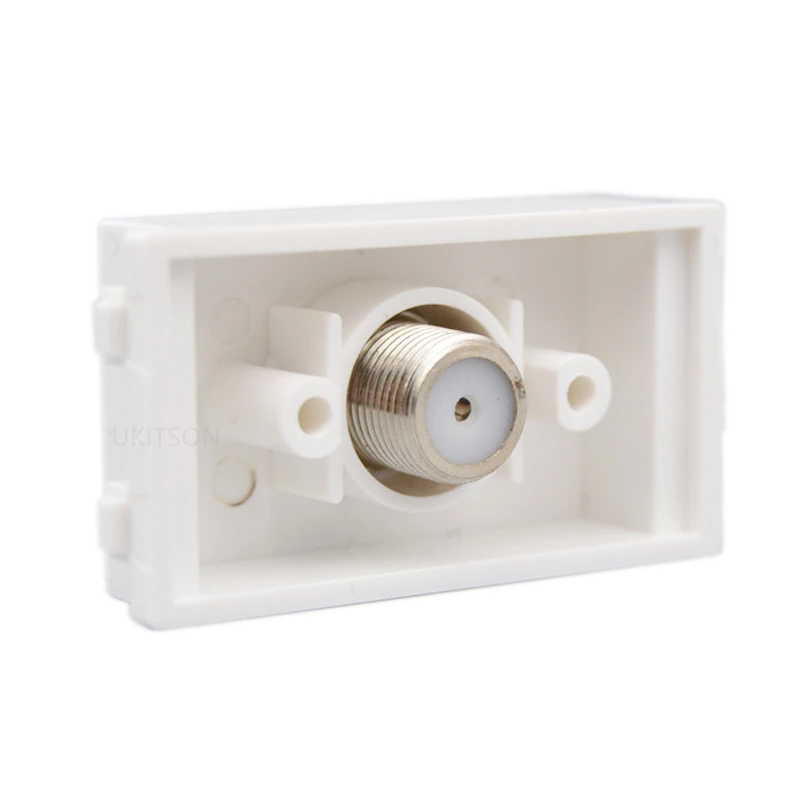 F Type Coax Adapter Connector F Jack Female To Female RF Coaxial Plug Socket For Combiner TV Cable Coupler 23x36mm In White