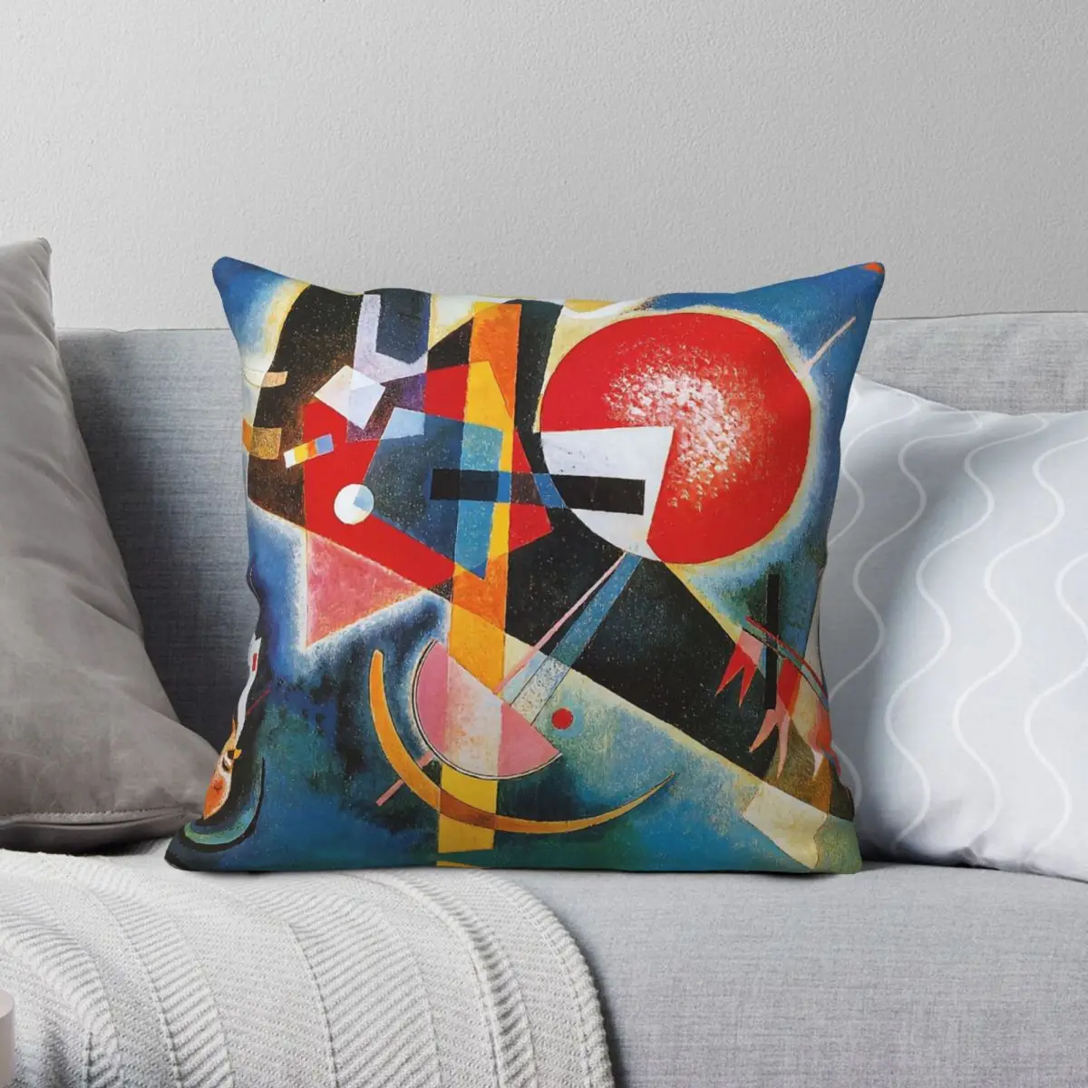 Wassily Kandinsky In Blue Pillowcase Polyester Linen Velvet Printed Zip Decor Throw Pillow Case Sofa Seater Cushion Cover 45x45