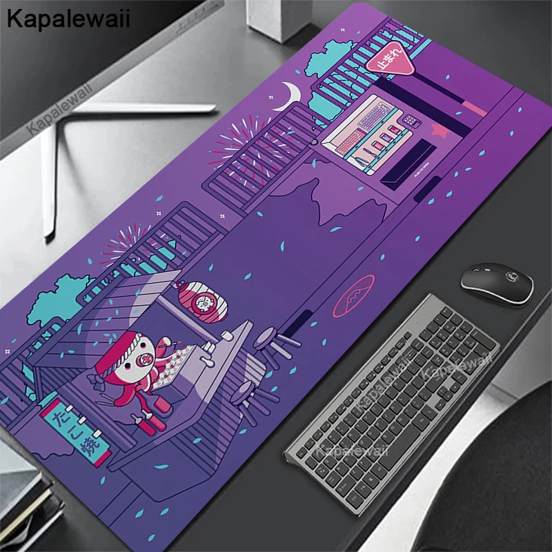 Lila Kawaii Octopus Große Mauspad Gamer PC Gaming XXL Maus Pad-Computer Große Tastatur Laptop Mousepad Geschwindigkeit Büro Schreibtisch Matte