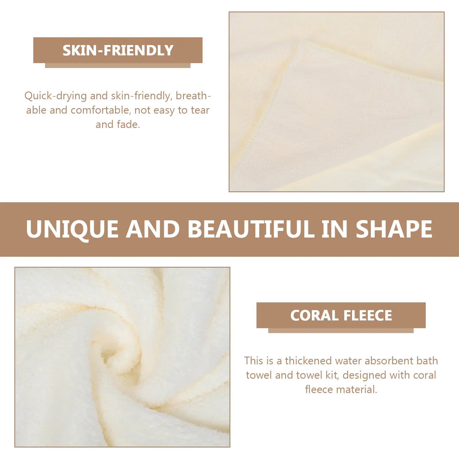 

1Set Coral Fleece Thickened Bath Towel Water Absorbent Drying Shower Towel Home Bathroom Spa Sauna Use