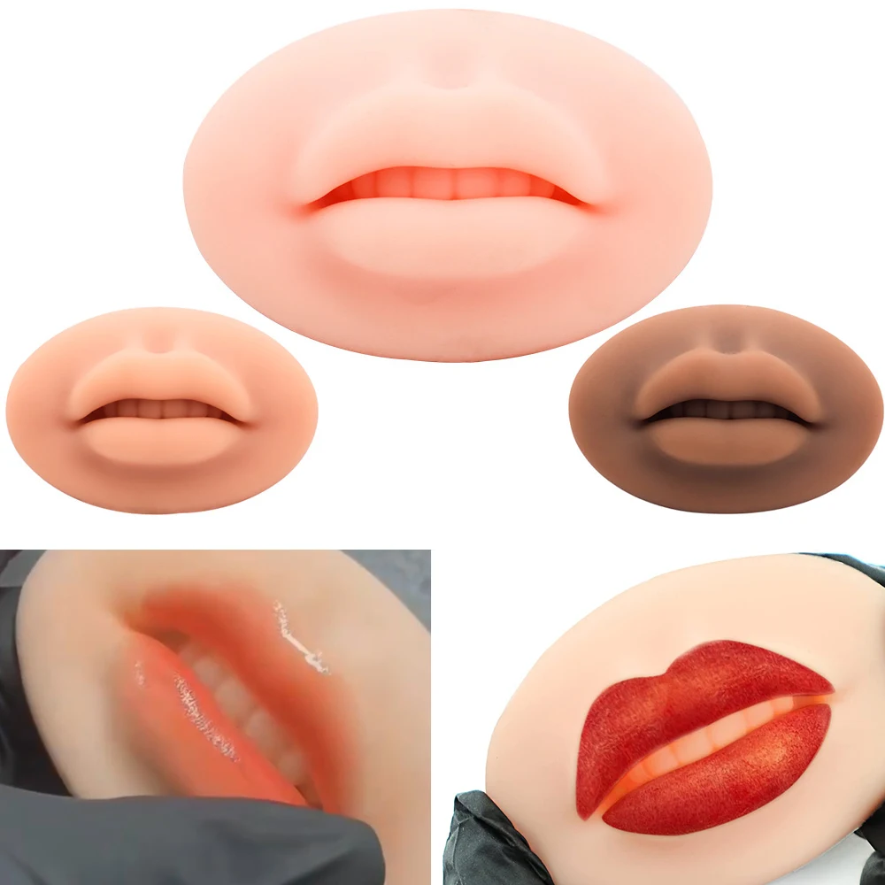 

Premium Soft 3D Lips Practice Silicone Skin Permanent Makeup Artists Human Lip Blush Microblading Anesthesia Tattoos Accessories