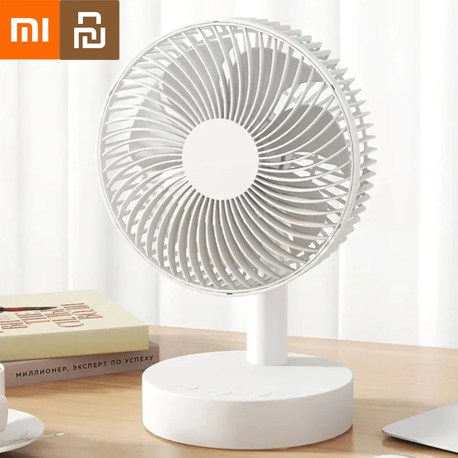 Xiaomi Youpin Fan Small White Desktop Timer Mute With Four-speed Adjustable Portable Fan Recharging Models Detachable Desk fan