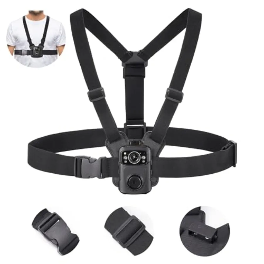 

Dual Shoulder Mount Body Worn Camera Vest Mount for All Brand Body Cam Wearable Body Camera Mount with Adjust Board for Law Enf