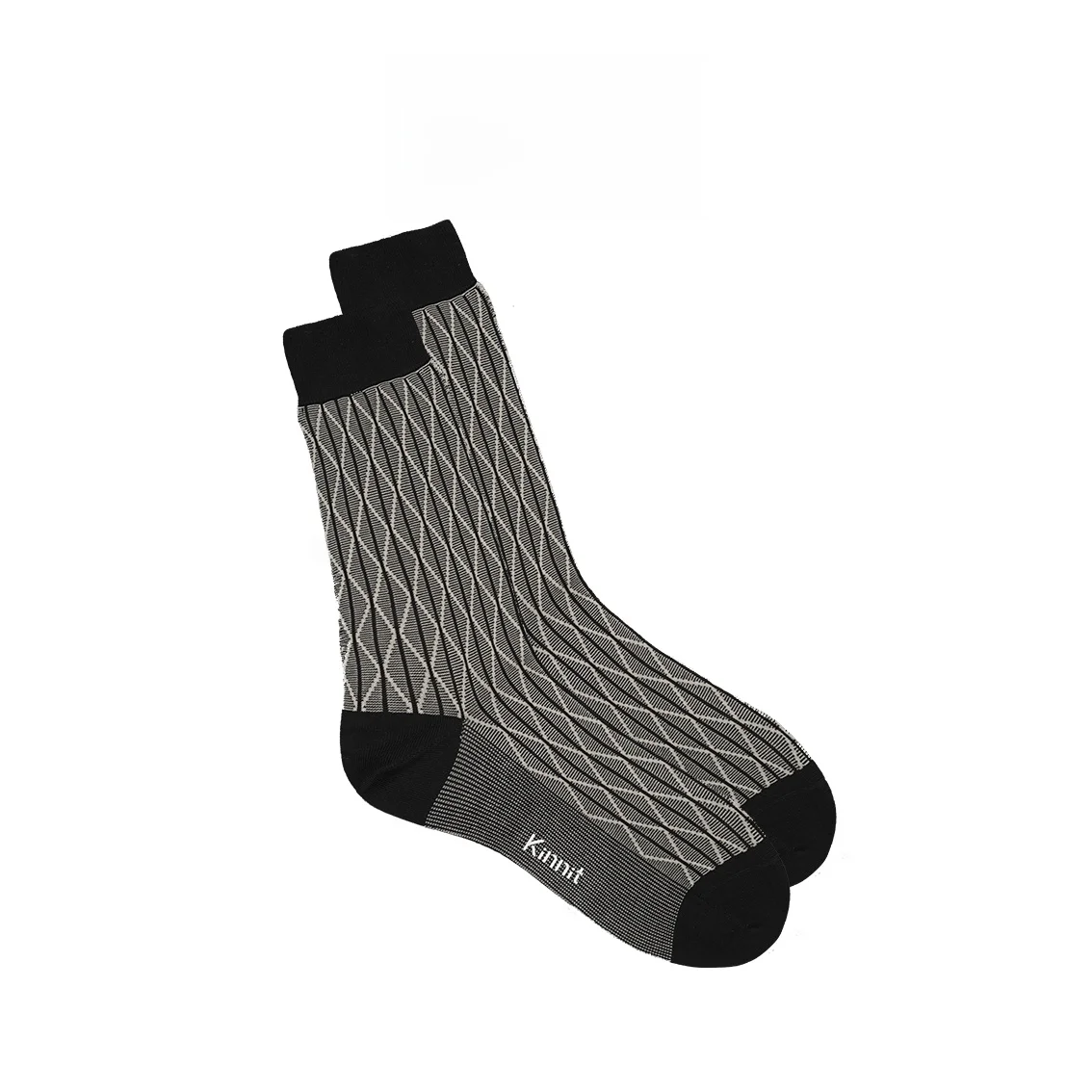 

Kinnit Sos Bla White Diamond Pattern Briti Sle Busin Suit Mid-Calf Breathable Comfortable Silk Cotton Thin