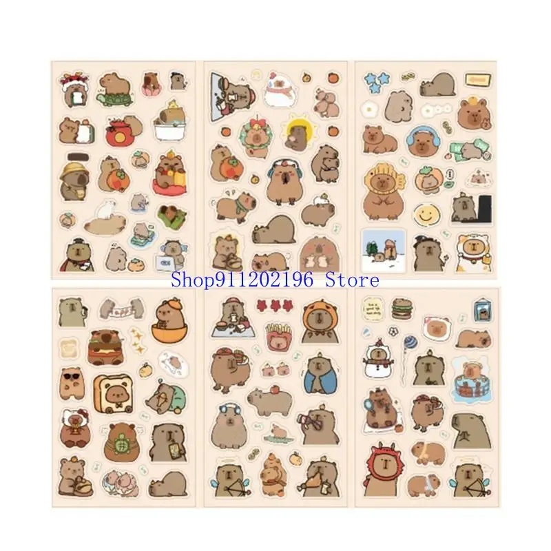 P82A Animal Sticker Water Resistant Aesthetic Sticker for Scrapbook Notebook Phone