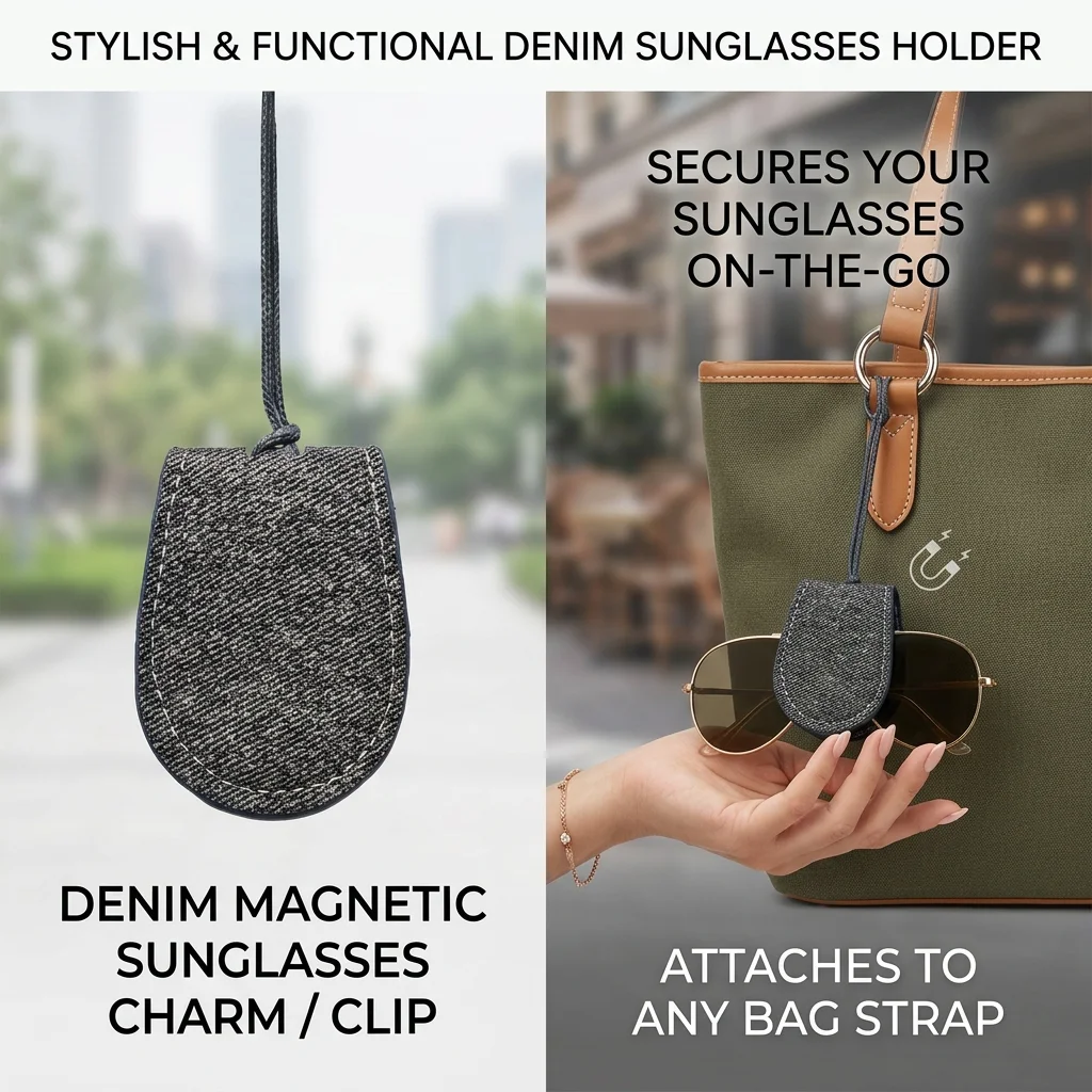 Clip Magnético Portátil para Gafas de Sol, Soporte Magnético para Gafas, Colgante para Bolsos, Accesorios para Gafas, Portagafas de Sol con Clip Magnético