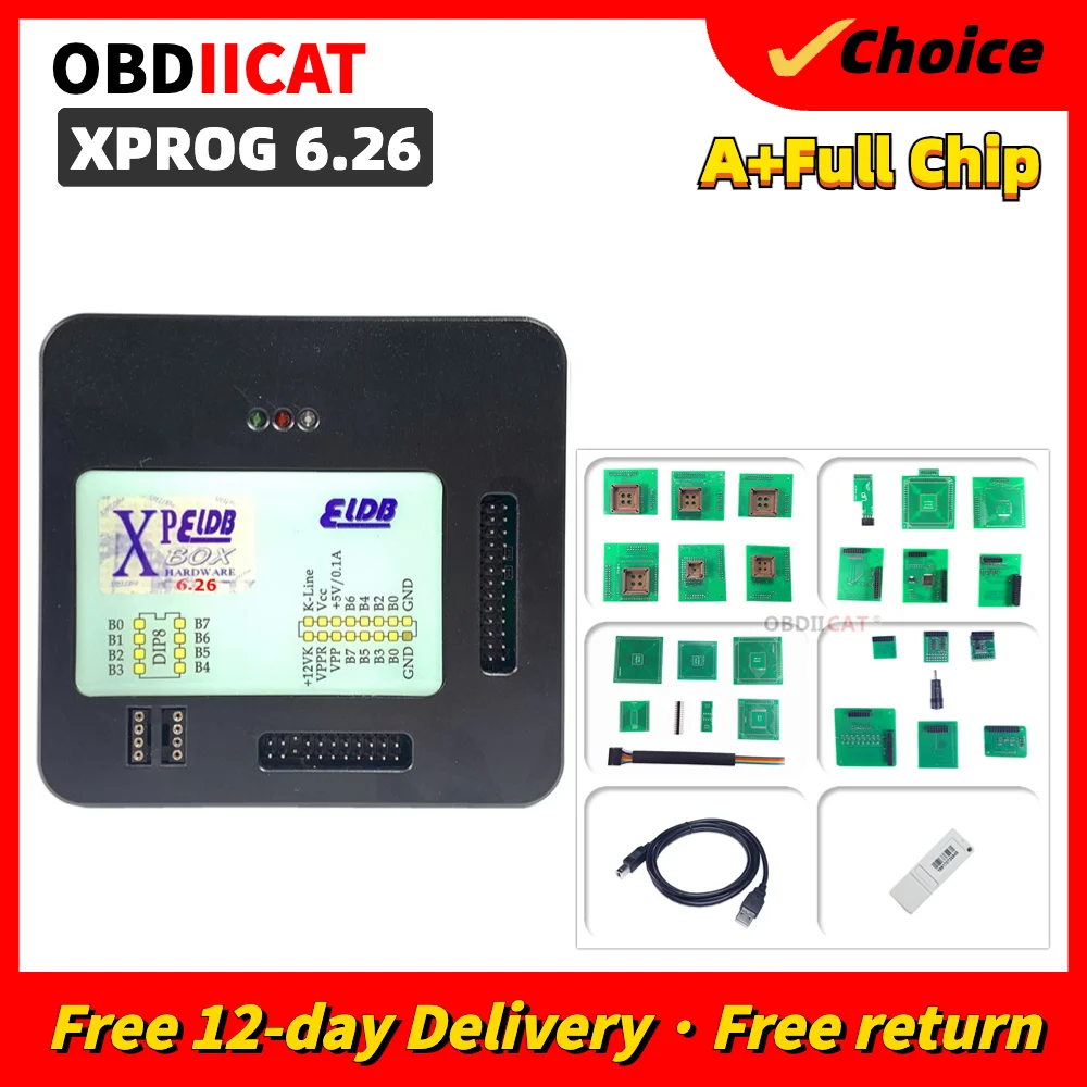 Newest XPROG-M V6.26 Add New Authorization V5.55 X-PROG M Metal Box XPROG ECU Programmer Tool X Prog M V6.5 Full Ad-apters