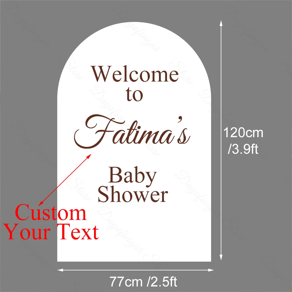 3.9FT Custom Baby Shower Welcome Sign 120x77cm Personalized Backdrop Mosaic Foam Board for Baby Shower Birthday Party Decoration