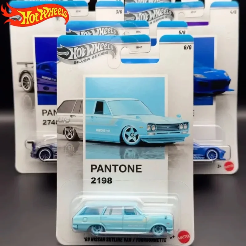 Mattel Hot Wheels Silver Series Pantone Artsy Sets 1:64 Ford Bronco Volkswagen Kombi Mustang Alloy Diecast Collecting Car Model