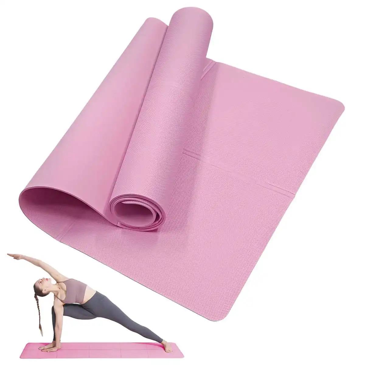 Pink Foldable Yoga Mat Eco Friendly EVA Folding Travel Fitness