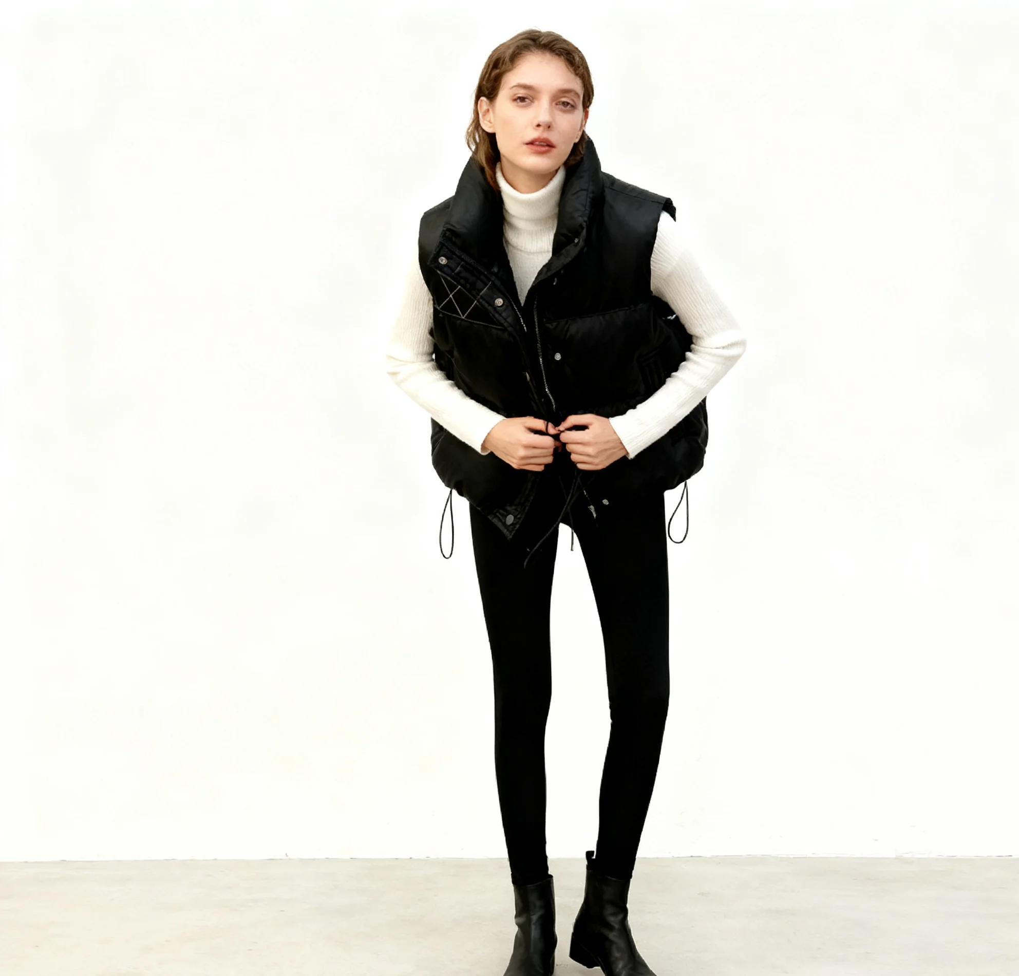 سترات الصدريات صدرية نسائية سميكة للمرأة 2025 شبكة صيفية مجوفة خفيفة الوزن متجددة الهواء مرنة تقسم مخرمة عصرية #2