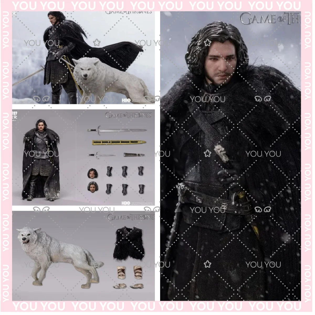 

Yuan Ye Culture Kongling Pavilion 1/12 Jon Snow Game of Thrones Commoner Action Figure