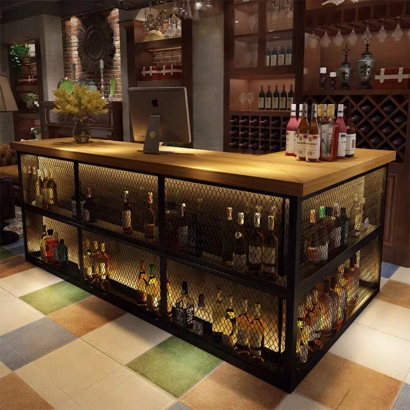 

Industrial style bar checkout page Cafe Milk tea shop Reception desk Restaurant Creative corner bar Bar