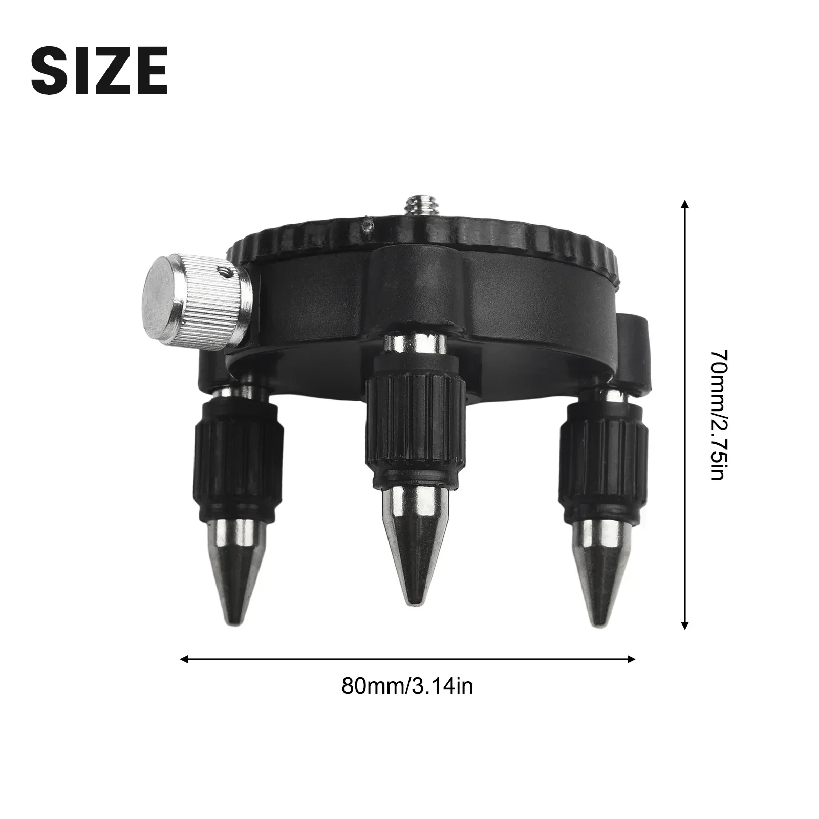 1Pc Level Meter Adapter 1/4 Inch Interface 360-Degree Rotation Base Tripod Bracket Professional Construction Tool Parts