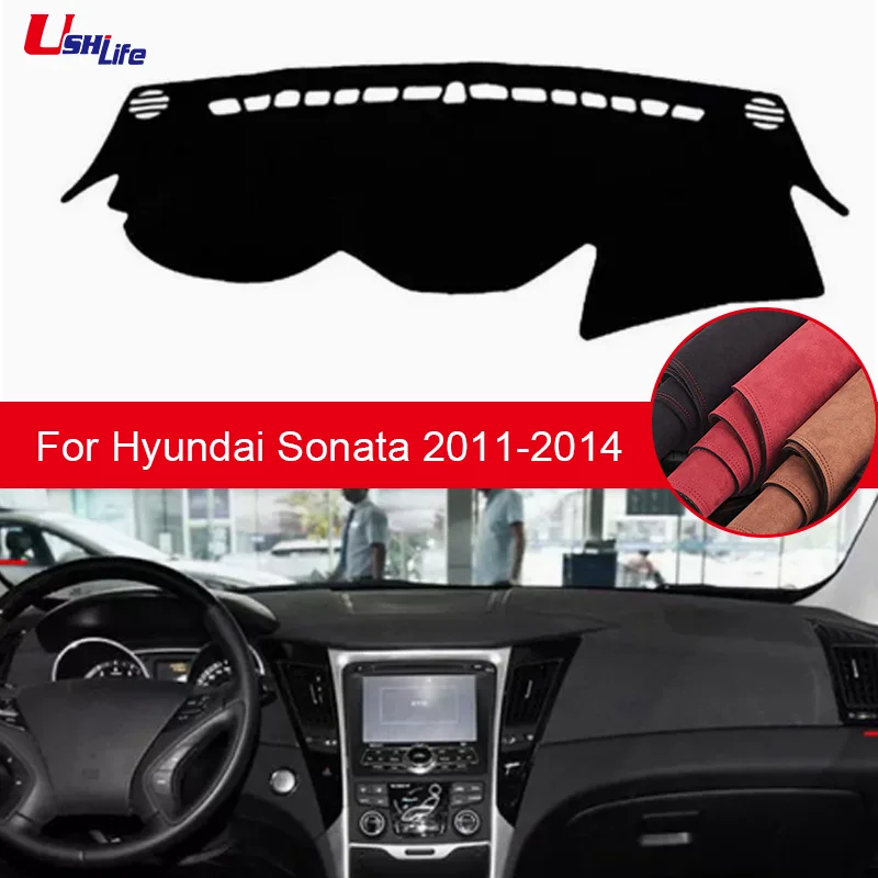 

for Hyundai Sonata 2011~2014 Dashboard Accessories Car Dashboard Cover Mat Phone Holder Anti-Slip Pad Sunshade Dashmat Carpet