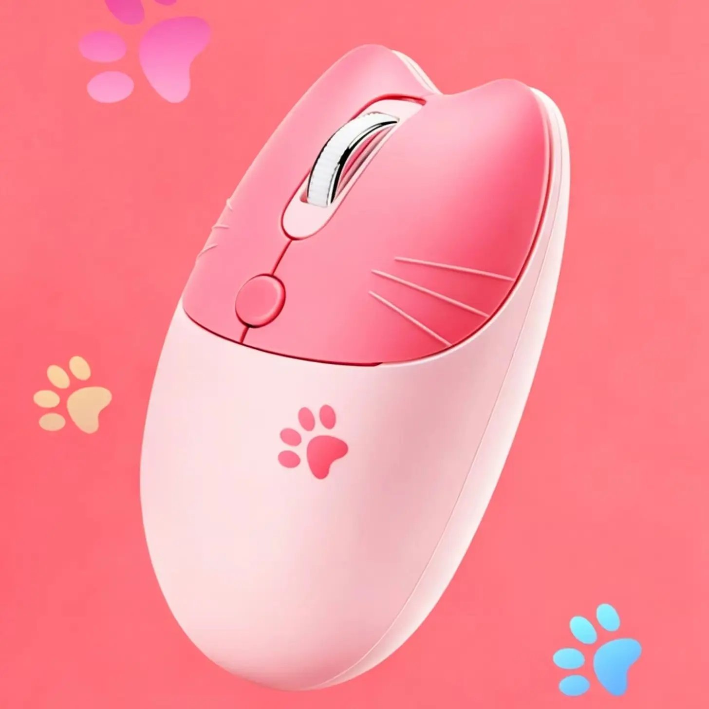 2.4G Wireless Ergonomic Optical Mouse USB Cartoon Kawaii Design Cute Mouse Fits In Small Hands For PC Computer Laptop Tablet