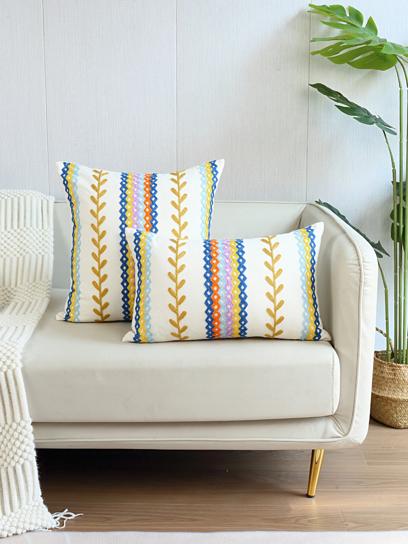 1pc, Bohemian Embroidery Cushion Cover, Decorative Pillow for Bed, Sofa, Couch, Car - Stylish Home Decor