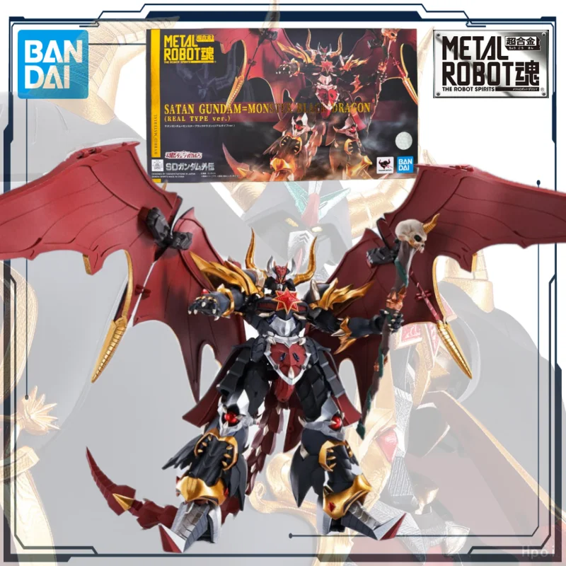 

BANDAI Original METAL ROBOT SPIRITS ＜SIDE MS＞ Satan Gundam = Monster Black Dragon Real Type Ver. Mech Product Figure Toy for Boy