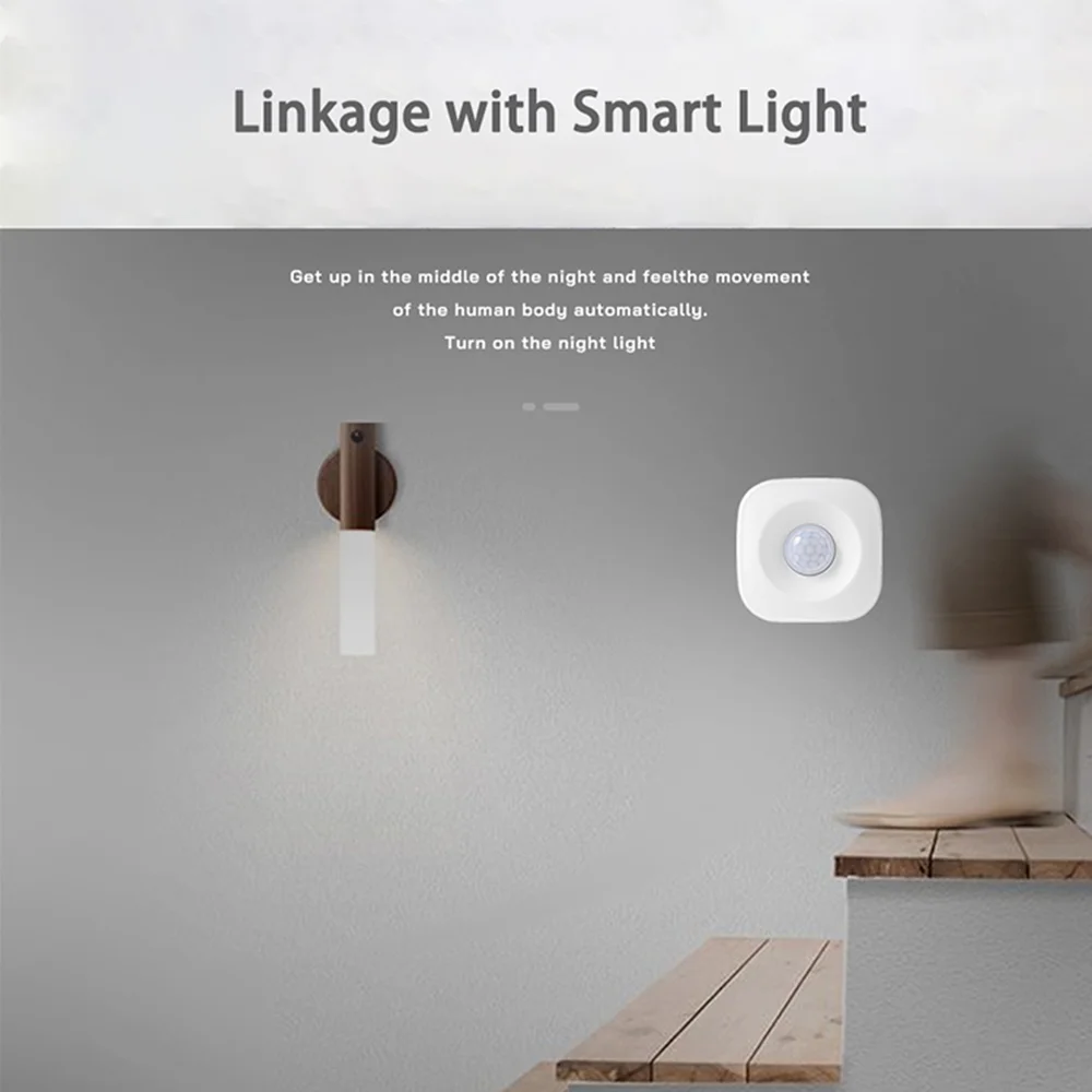 Tuya Smart ZigBee3.0 Pir Motion Sensor Detector Infrared Human Presence Sensor Battery Powered with Zigbee Gateway Alexa Google