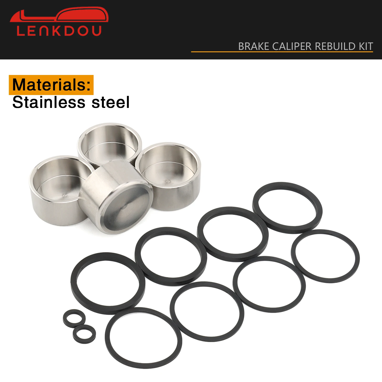for Harley Brake Caliper Rebuild Kit Front Rear for Sportster XL Dyna Softail 2004-17 Touring Road King Electra Glide 2000-17