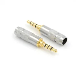 HOT!4 Pole 3.5mm Stereo Headphone Male Plug Jack Audio Solders Connector