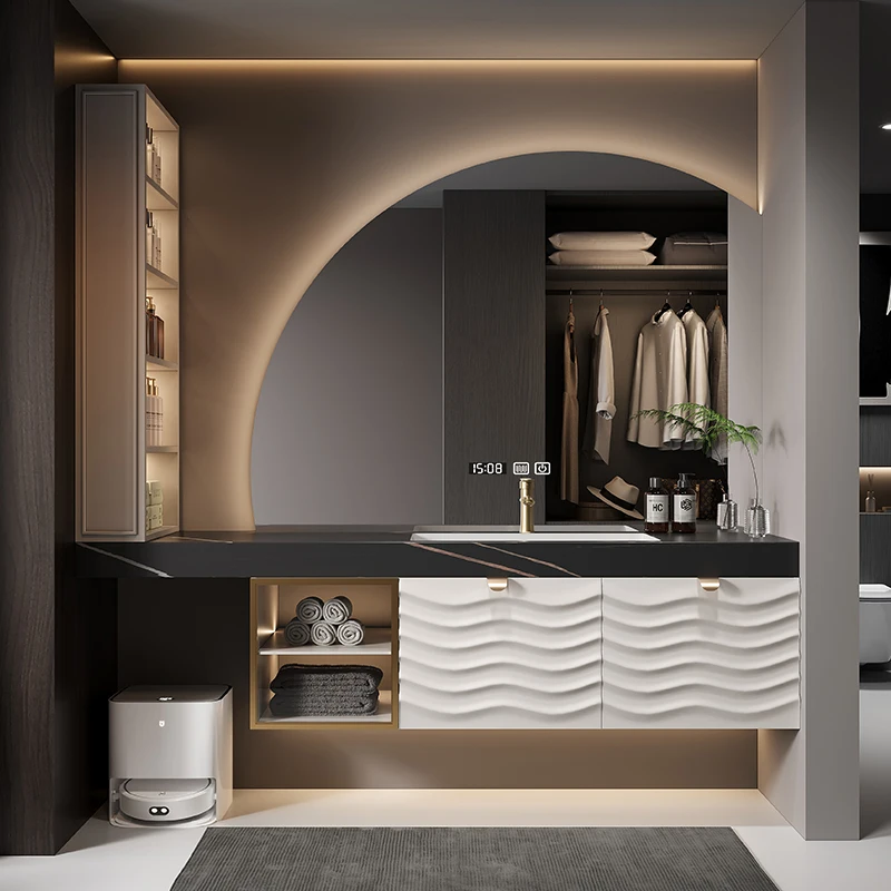 

Makeup Partitions Bathroom Cabinet Vanity Mirror Organizer Bathroom Cabinet Corner Small Modern White Gabinete Home Furniture