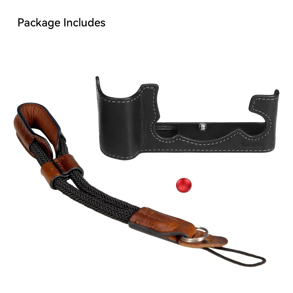 SmallRig-Media funda con correa para la muñeca para FUJIFILM, funda protectora Retro de cuero PU para cámara, para X-T5, 3927