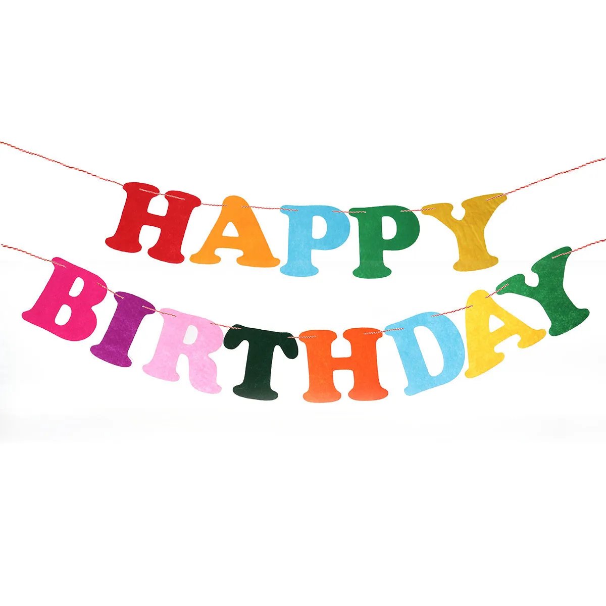 

Creative Nonwovens Garland Banner Birthday Decorations Bright Color Letters Party Theme Room Wall Window Mantel Table