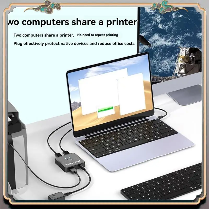 

Прочный двунаправленный коммутатор USB 3.0 2 в 1 выход 2 компьютера Share 1 принтер USB 2-в-1 принтер Sharer Клавиатура Мышь USB-диск