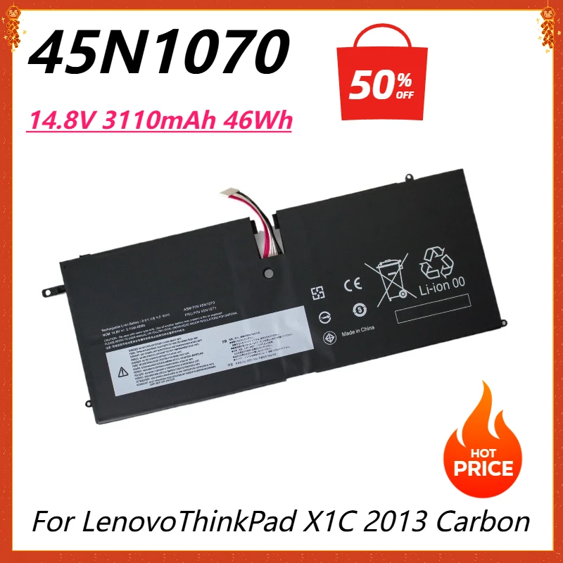 

45N1070 Laptop Battery for Lenovo ThinkPad X1C 2013 Carbon ThinkPad X1 Carbon Series 3444 3448 3460 Tablet 45N1071