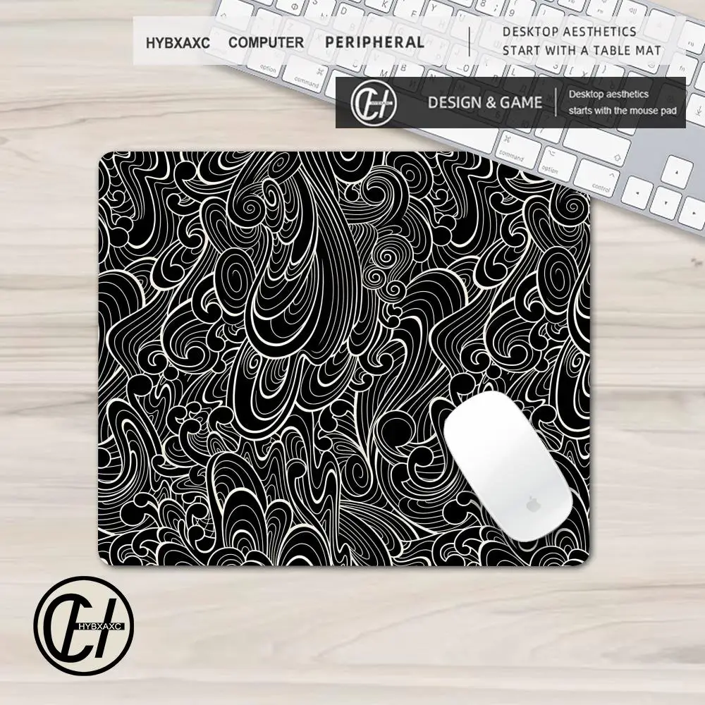 45x40 Mouse pad Line Art Gaming mats gamer PC Computer Keyboard Wave Desk mat office interior accessories Rubber Anti-slip rug