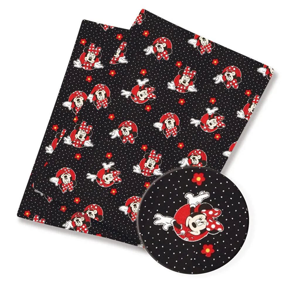 50*145CmDisney Hoạt Hình Stof Nóng Diy Handgemaakte Naaien Miếng Dán Cường Lực Quilten Bé Jurk Thuis Vel Gedrukt Stof Stof Naaien trẻ Em Stof