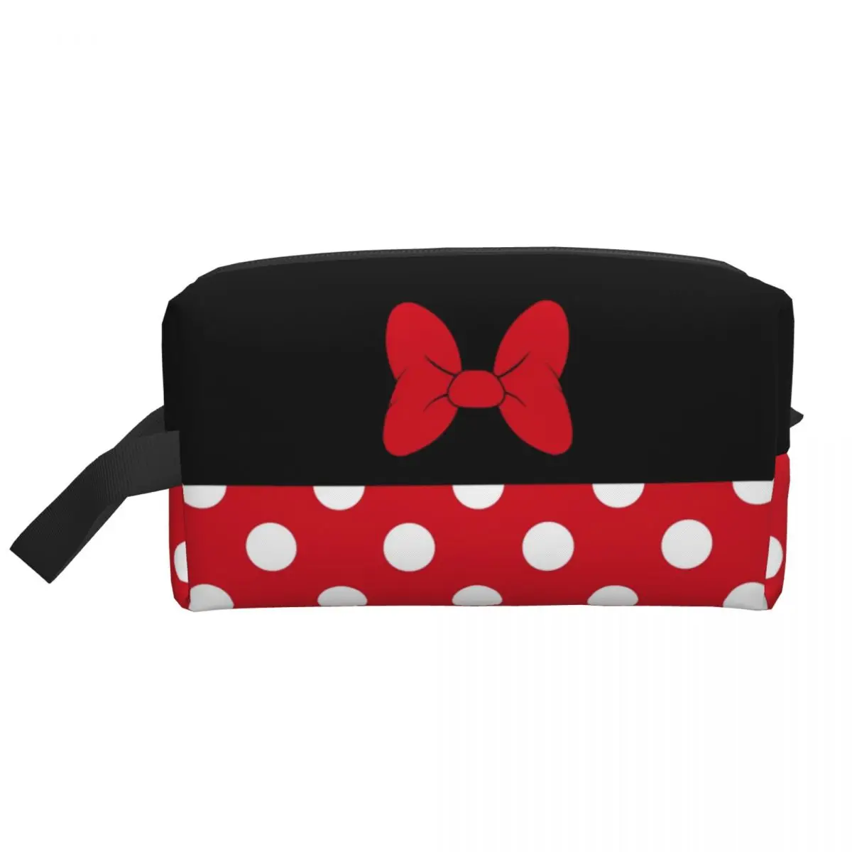 

Custom Cartoon Minnie Makeup Bag Women Travel Cosmetic Organizer Kawaii Animated Polkadots Storage Toiletry Bags