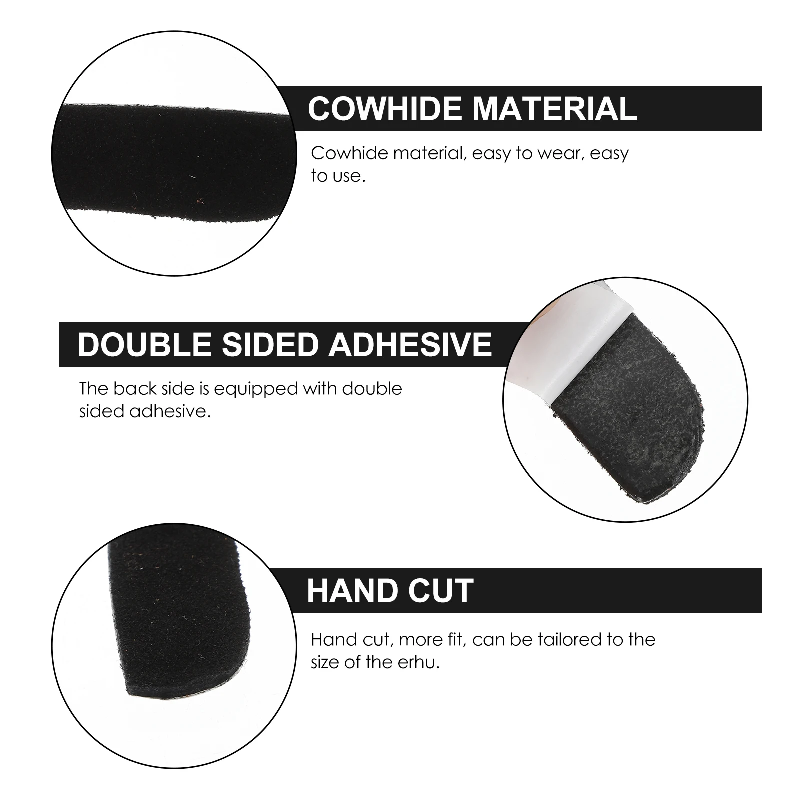 

6pcs Erhu Angle Protectors Anti-Wear Crash-Proof Pads For Erhu Supplies Wear-Resistant Mats Hand-Cut Protection